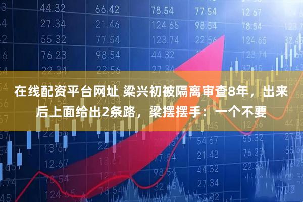 在线配资平台网址 梁兴初被隔离审查8年，出来后上面给出2条路，梁摆摆手：一个不要